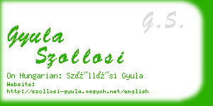 gyula szollosi business card